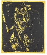 Ernst Ludwig Kirchner, Selfportrait with cigarette